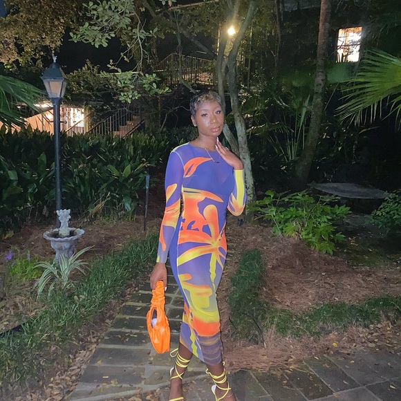 Colorful mesh dress - Picture 3 of 4